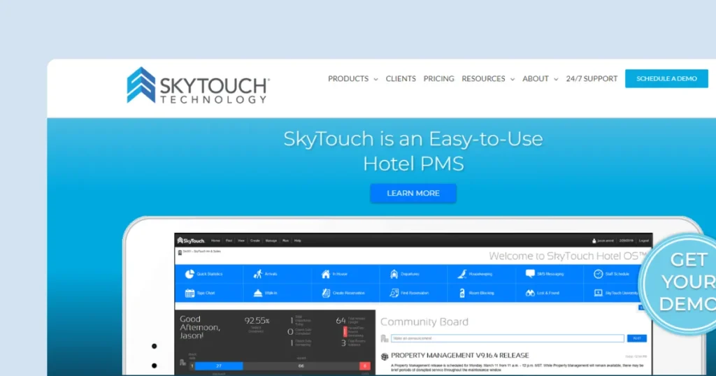 página inicial do skytouch